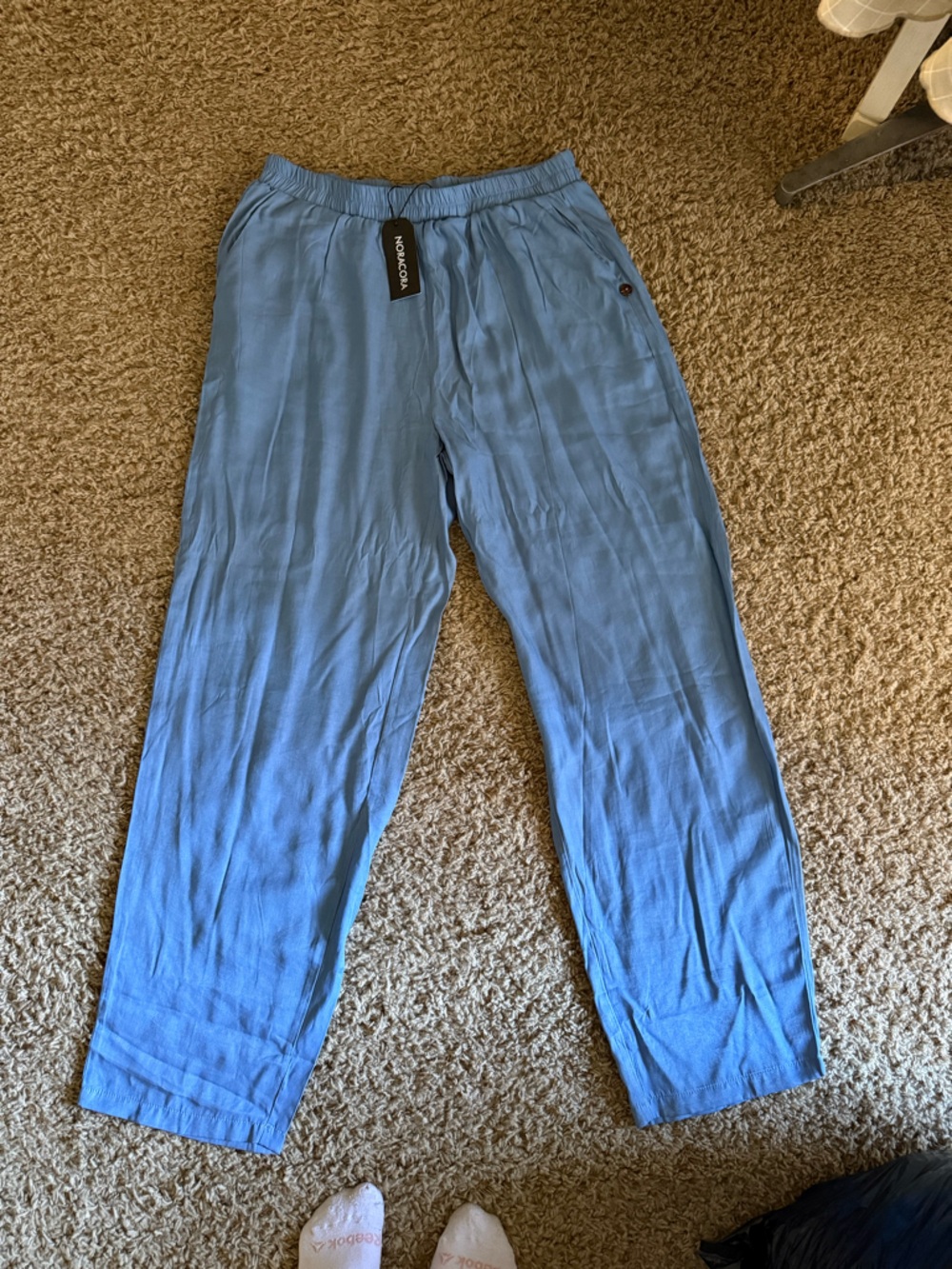 Light Blue Women’s  Casual Drawstring Pants
